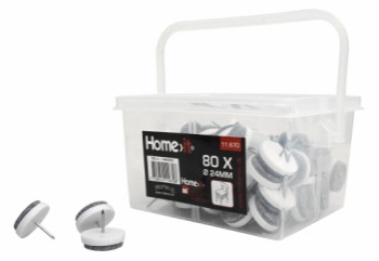 HOME It® glidesøm med filt Ø24 mm 80 stk grå