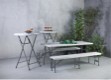 HOME It®foldbart bord 180 x 74 x 74 cm hvid/grå